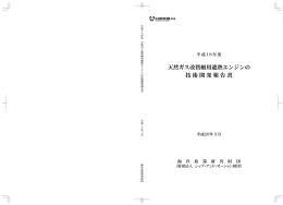 天然ガス改質舶用遮熱エンジンの 技術開発報告書