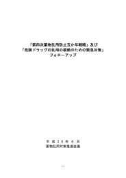 「第四次薬物乱用防止五か年戦略」及び