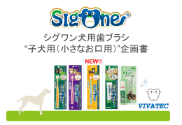 シグワン子犬用企画書 - 360&deg;歯ブラシのビバテック
