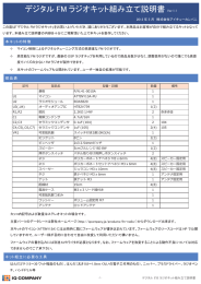 デジタル FM ラジオキット組み立て説明書