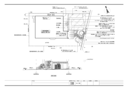 設計GL=BM+150 既存建築物 平面図 立面図 S=1/100