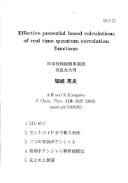 E任eCtiVe p。tentiaー based caーcuーatib竄S