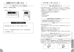 故障かな？と思ったら アフターサービス