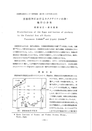 京都府沖におけるカタクチイワシの卵・