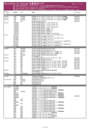 ServicePac for Storage 対象製品リスト 更新日： 2016/8/29