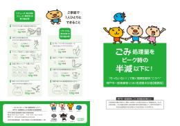 ごみ処理量を ピーク時の 半減以下に！