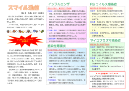 インフルエンザ RS ウイルス感染症 感染性胃腸炎 マイコプラズマ感染症