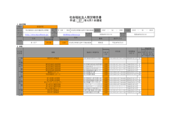 社会福祉法人現況報告書 平成 27