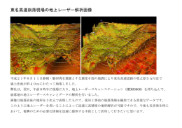 東名高速崩落現場の地上レーザー解析画像