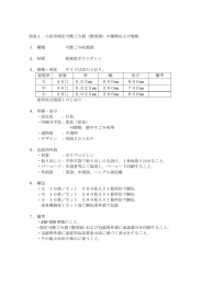 別表1：小浜市指定可燃ごみ袋（推奨袋）の種類および規格 1．種類 可燃