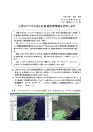 三次元デジタル化した鉄道空間情報を活用します