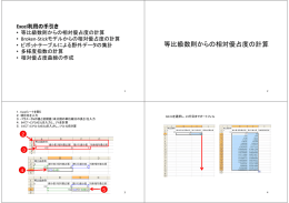 等比級数則からの相対優占度の計算