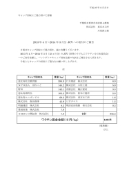 2014年4月～2015年3月分 JCVへの寄付のご報告