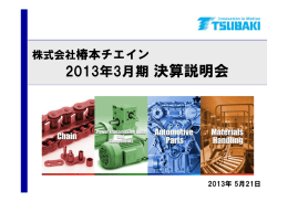 2013年3月期決算説明会