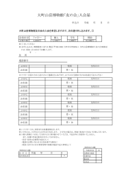 大町山岳博物館「友の会」入会届