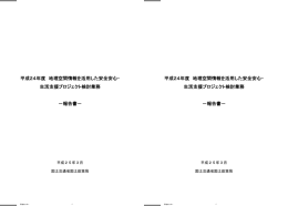 平成24年度 地理空間情報を活用した安全安心・ 生活支援