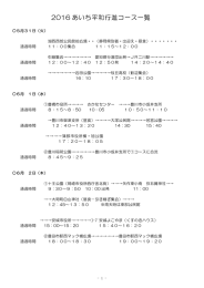 2016 あいち平和行進コース一覧