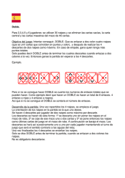 se utilizan 30 naipes y se eliminan las cartas vacías, la