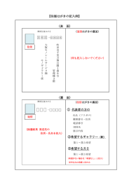 （表 面） （裏 面） 【往復はがきの記入例】 ① 代表者の方の ②希望する