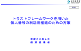 トラストフレームワークを用いた 個人番号の利活用推進のための方策