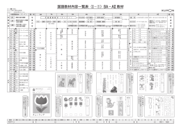 国語教材内容一覧表