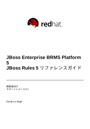 JBoss Enterprise BRMS Platform 5 JBoss Rules 5 リファレンスガイド