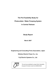 The Pre-Feasibility Study for Photovoltaic / Water Pumping