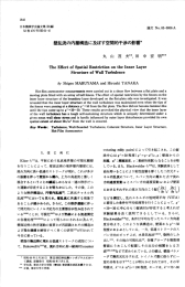 壁乱流の内構造に及ぼす空間的干渉の影