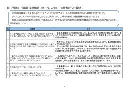 埼玉県市町村職員採用情報フォーラ 来場者 質問