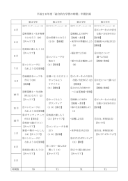 平成26年度「総合的な学習の時間」年間計画