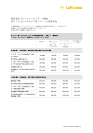 個数規定（ピースコンセプト）の場合： 西アフリカとエチオピア発フライトの