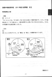 2011特別給費生入試