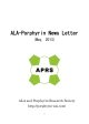 ALA-Porphyrin News Letter（May, 2013 - ポルフィリン