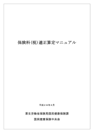 保険料(税)適正算定マニュアル