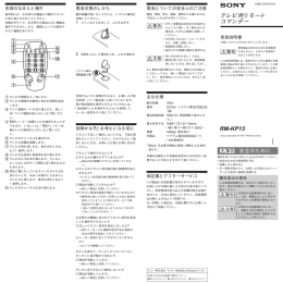 テレビ用リモート コマンダー RM-KP13