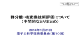 群分離・核変換技術評価について （中間的なとりまとめ）