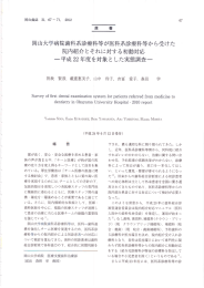 岡山大学病院歯科文診療科等が医科案診療科等から受けた 院内紹介と