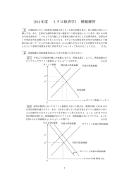 2016年度 ミクロ経済学 I 模範解答