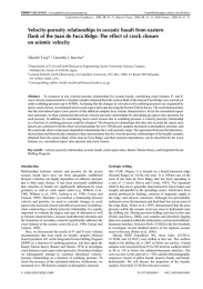 Velocity-porosity relationships in oceanic basalt from eastern flank of