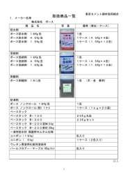 取扱商品一覧 - 東京セメント建材協同組合