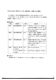 平成 25 年度 『教育みらい科』 適性検査 ・ 推薦入学の概要