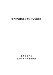 第四次薬物乱用防止五か年戦略