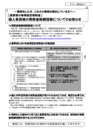個人県民税の寄附金税額控除についてのお知らせ