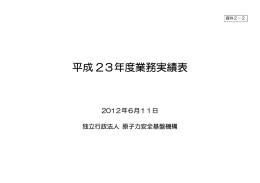 平成 23年度業務実績表