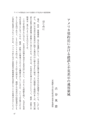 アメリカ契約法における錯誤と不実表示の適用領域