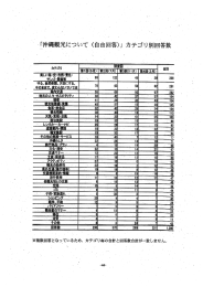 沖観光について - (自 由回答)」 カテゴリ別答数