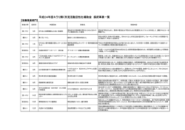 平成24年度採択結果一覧