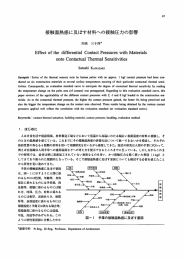 接触温熱感に及ぼす材料への接触圧力の影