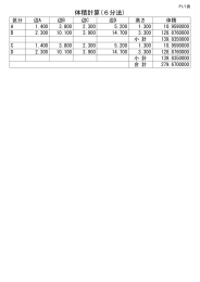 体積計算（6分法）計算書