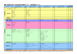 人間福祉学部 社会起業学科履修モデル（地域貢献モデル）